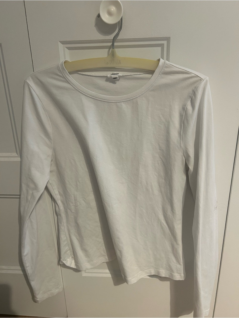 Garage Classic White Long-Sleeve Crewneck Top